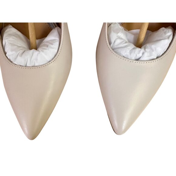 Donald J Pliner Size 9.5 Classic  Ivory Pointed Toe High Heel Pump Shoes - Picture 7 of 14